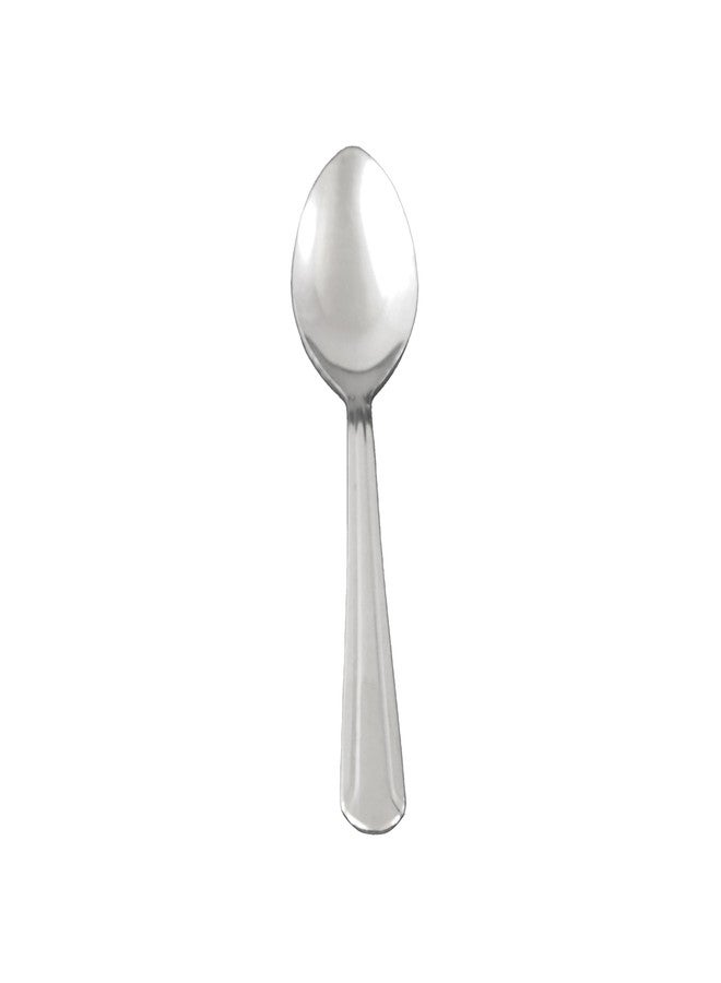 FSE SLDO001 Sugar Spoon, 4.65", Medium-Weight, Simple line-Trimmed Handle, Pack of 12